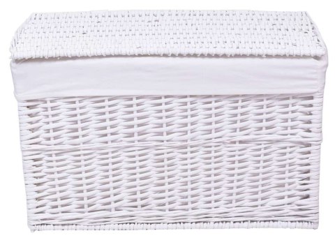 Kufer wiklinowy 66x40x40 cm - 105L - biały Kufer wiklinowy 66x40x40 cm - 105L - biały