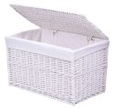 Kufer wiklinowy 66x40x40 cm - 105L - biały Kufer wiklinowy 66x40x40 cm - 105L - biały