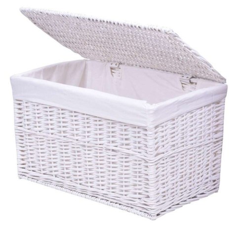 Kufer wiklinowy 66x40x40 cm - 105L - biały Kufer wiklinowy 66x40x40 cm - 105L - biały