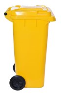 Pojemnik na odpady 120L kosz żółty Pojemnik na odpady 120L kosz żółty