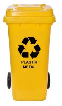 Pojemnik na odpady 120L kosz żółty Pojemnik na odpady 120L kosz żółty