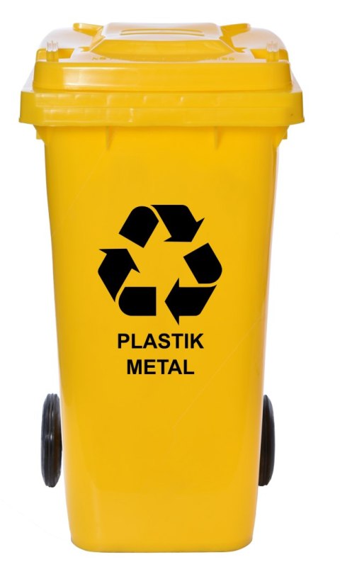 Pojemnik na odpady 120L kosz żółty Pojemnik na odpady 120L kosz żółty
