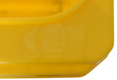 Pojemnik na odpady 120L kosz żółty Pojemnik na odpady 120L kosz żółty