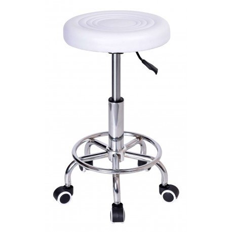 Taboret kosmetyczny KB-Monza biały Taboret kosmetyczny KB-Monza biały