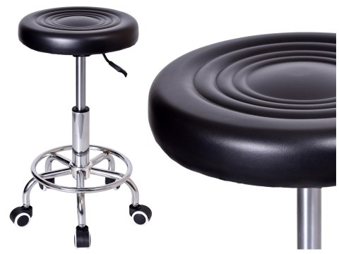 Taboret kosmetyczny KB-Monza czarny Taboret kosmetyczny KB-Monza czarny