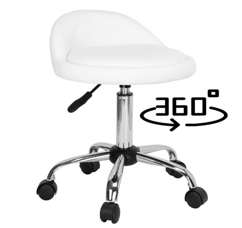 Taboret kosmetyczny Lomo biały Taboret kosmetyczny Lomo biały