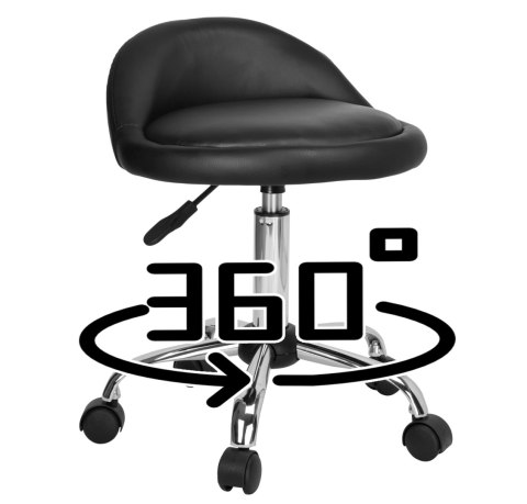 Taboret kosmetyczny Lomo czarny Taboret kosmetyczny Lomo czarny