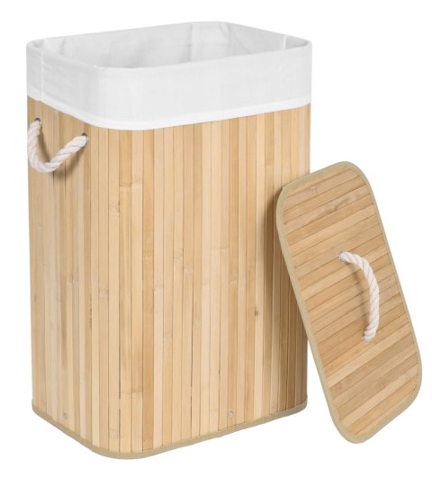 Kosz bambusowy na pranie 80L 1 komora naturalny Kosz bambusowy na pranie 80L 1 komora naturalny