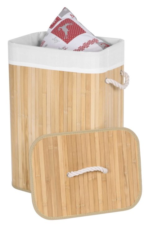 Kosz bambusowy na pranie 80L 1 komora naturalny Kosz bambusowy na pranie 80L 1 komora naturalny