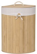 Kosz narożny na pranie bambusowy 60L naturalny Kosz narożny na pranie bambusowy 60L naturalny