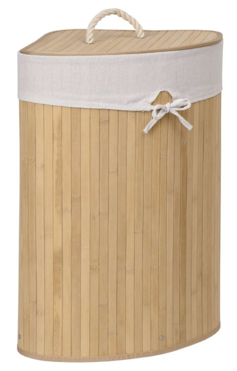 Kosz narożny na pranie bambusowy 60L naturalny Kosz narożny na pranie bambusowy 60L naturalny