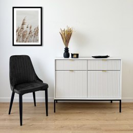 Krzesło aksamitne LORIENT Velvet Czarny