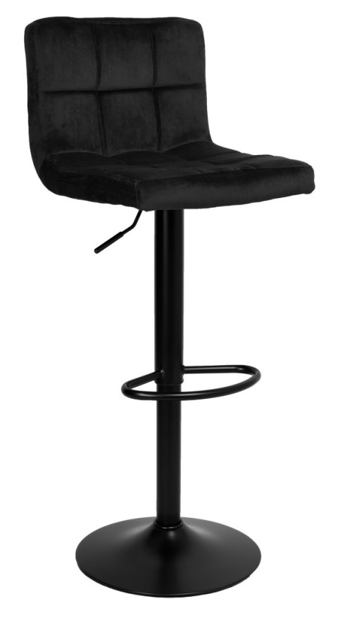 Krzesło barowe ARAKO BLACK aksamitne czarne VELVET Krzesło barowe ARAKO BLACK aksamitne czarne VELVET