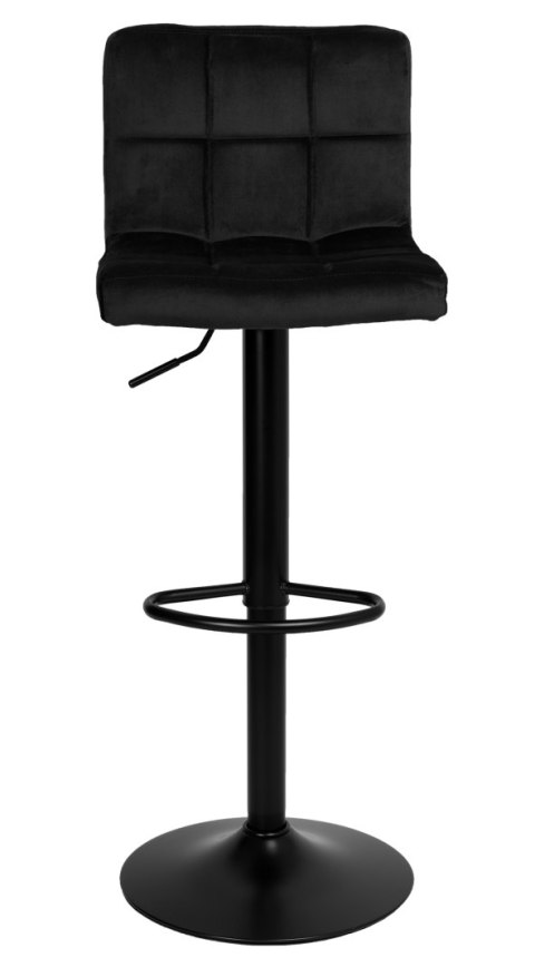 Krzesło barowe ARAKO BLACK aksamitne czarne VELVET Krzesło barowe ARAKO BLACK aksamitne czarne VELVET