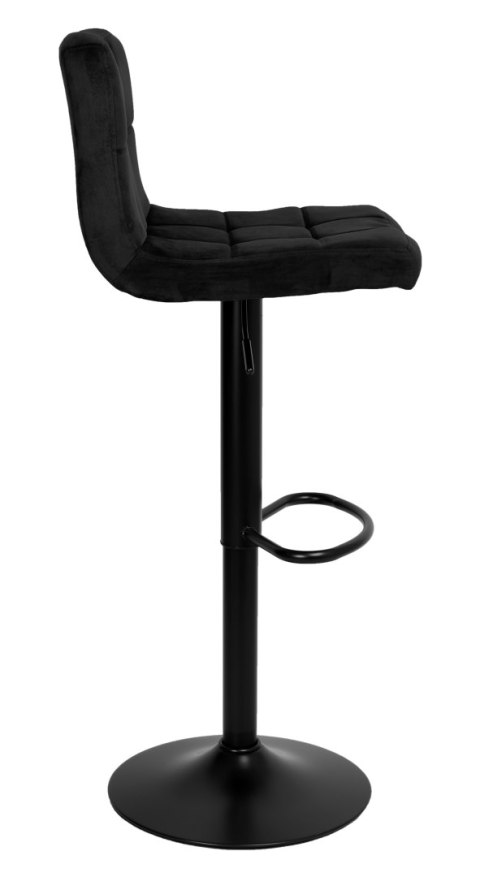 Krzesło barowe ARAKO BLACK aksamitne czarne VELVET Krzesło barowe ARAKO BLACK aksamitne czarne VELVET
