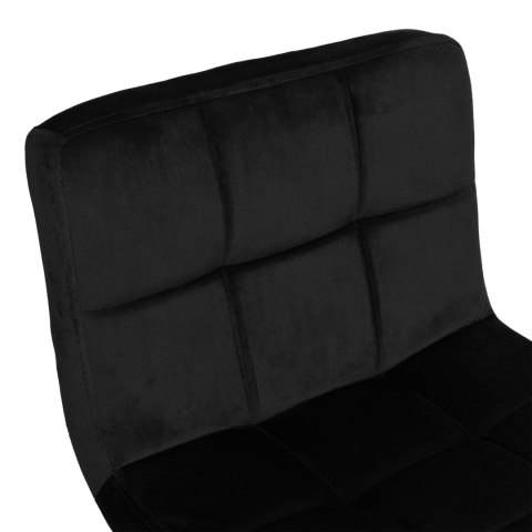 Krzesło barowe ARAKO BLACK aksamitne czarne VELVET Krzesło barowe ARAKO BLACK aksamitne czarne VELVET