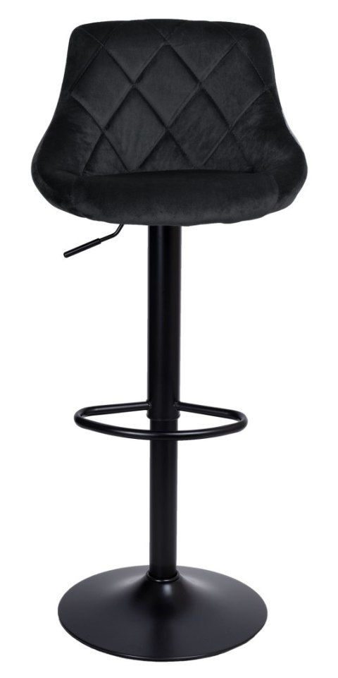 Krzesło barowe CYDRO BLACK welurowe czarne Krzesło barowe CYDRO BLACK welurowe czarne