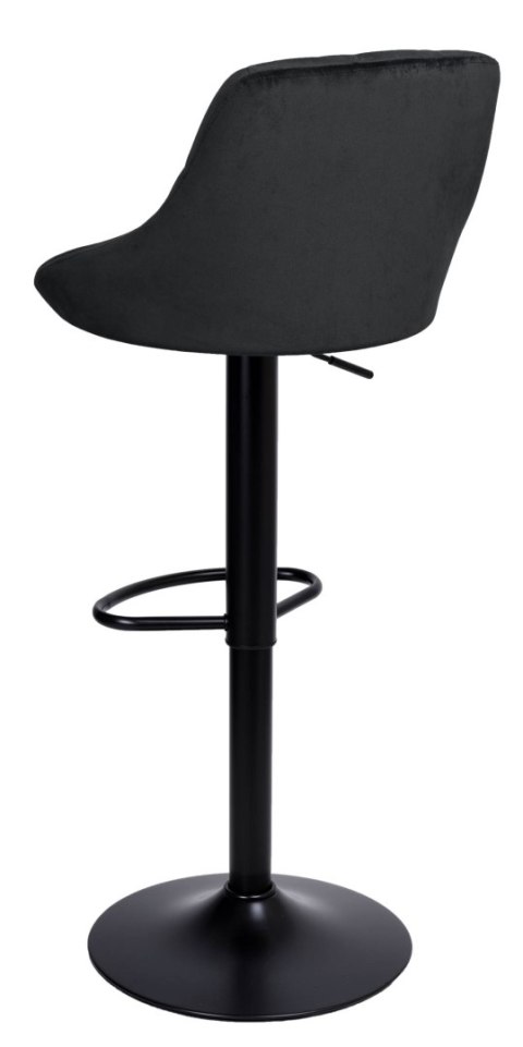 Krzesło barowe CYDRO BLACK welurowe czarne Krzesło barowe CYDRO BLACK welurowe czarne