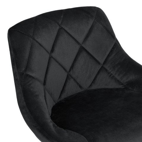Krzesło barowe CYDRO BLACK welurowe czarne Krzesło barowe CYDRO BLACK welurowe czarne
