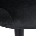 Krzesło barowe CYDRO BLACK welurowe czarne Krzesło barowe CYDRO BLACK welurowe czarne