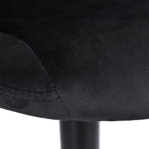 Krzesło barowe CYDRO BLACK welurowe czarne Krzesło barowe CYDRO BLACK welurowe czarne