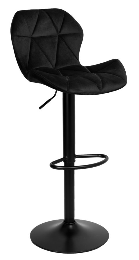 Krzesło barowe GORDON BLACK aksamitne czarne VELVET Krzesło barowe GORDON BLACK aksamitne czarne VELVET