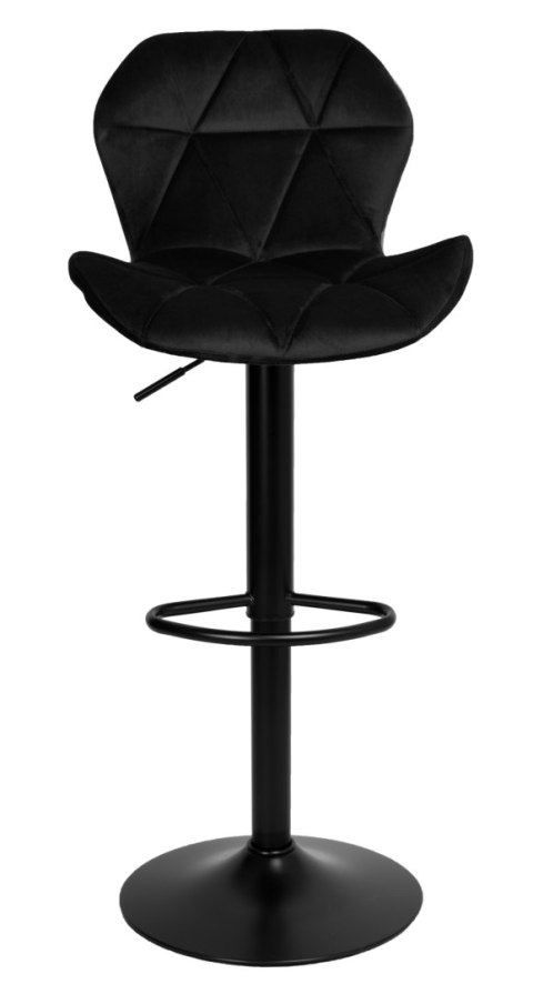 Krzesło barowe GORDON BLACK aksamitne czarne VELVET Krzesło barowe GORDON BLACK aksamitne czarne VELVET