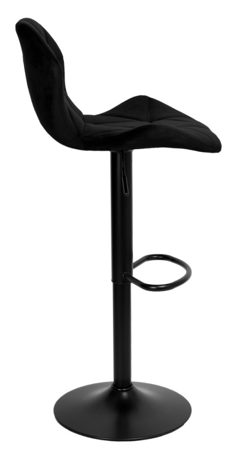 Krzesło barowe GORDON BLACK aksamitne czarne VELVET Krzesło barowe GORDON BLACK aksamitne czarne VELVET