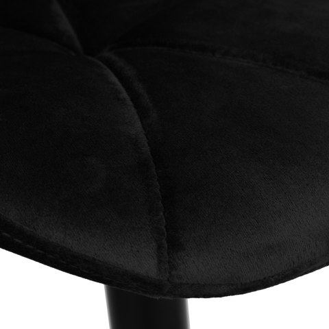 Krzesło barowe GORDON BLACK aksamitne czarne VELVET Krzesło barowe GORDON BLACK aksamitne czarne VELVET