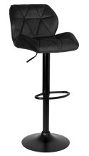 Krzesło barowe GRAPPO BLACK czarne VELVET Krzesło barowe GRAPPO BLACK czarne VELVET