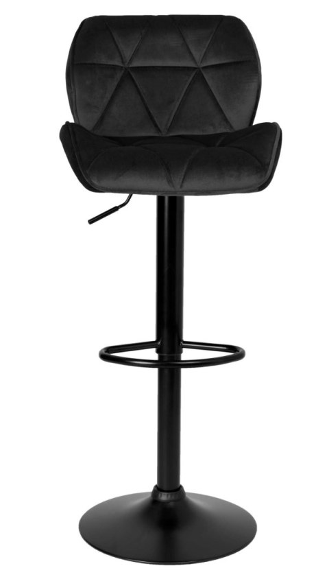 Krzesło barowe GRAPPO BLACK czarne VELVET Krzesło barowe GRAPPO BLACK czarne VELVET