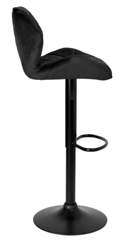Krzesło barowe GRAPPO BLACK czarne VELVET Krzesło barowe GRAPPO BLACK czarne VELVET