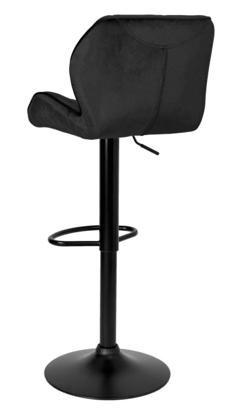 Krzesło barowe GRAPPO BLACK czarne VELVET Krzesło barowe GRAPPO BLACK czarne VELVET