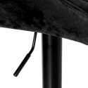 Krzesło barowe GRAPPO BLACK czarne VELVET Krzesło barowe GRAPPO BLACK czarne VELVET