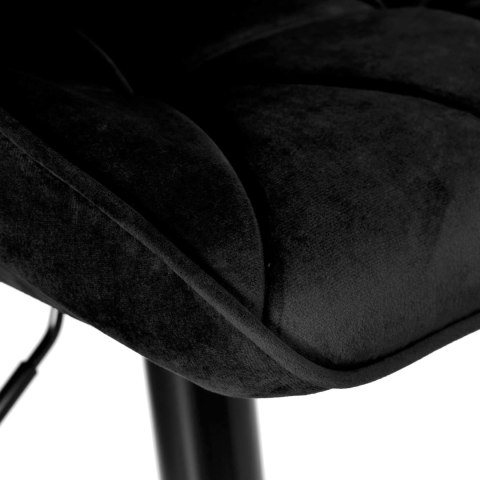 Krzesło barowe GRAPPO BLACK czarne VELVET Krzesło barowe GRAPPO BLACK czarne VELVET