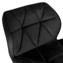Krzesło barowe GRAPPO BLACK czarne VELVET Krzesło barowe GRAPPO BLACK czarne VELVET