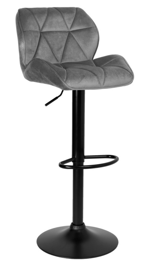 Krzesło barowe GRAPPO BLACK grafitowy VELVET Krzesło barowe GRAPPO BLACK grafitowy VELVET
