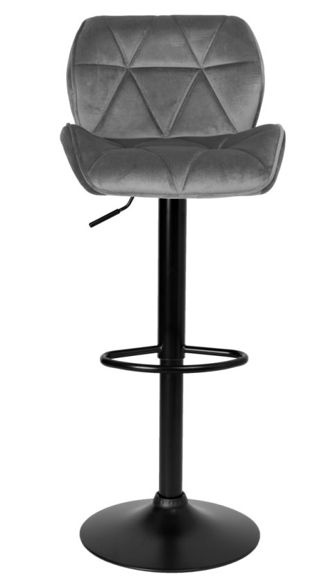 Krzesło barowe GRAPPO BLACK grafitowy VELVET Krzesło barowe GRAPPO BLACK grafitowy VELVET