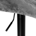 Krzesło barowe GRAPPO BLACK grafitowy VELVET Krzesło barowe GRAPPO BLACK grafitowy VELVET