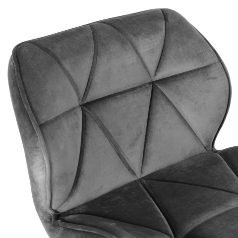 Krzesło barowe GRAPPO BLACK grafitowy VELVET Krzesło barowe GRAPPO BLACK grafitowy VELVET