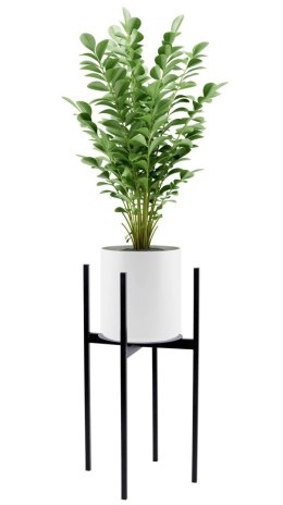 Kwietnik metalowy loftowy czarny TORRE 60 cm