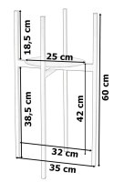 Kwietnik metalowy loftowy czarny TORRE 60 cm Kwietnik metalowy loftowy czarny TORRE 60 cm