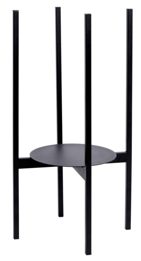 Kwietnik metalowy loftowy czarny TORRE 60 cm Kwietnik metalowy loftowy czarny TORRE 60 cm