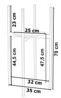 Kwietnik metalowy loftowy czarny TORRE 70 cm Kwietnik metalowy loftowy czarny TORRE 70 cm