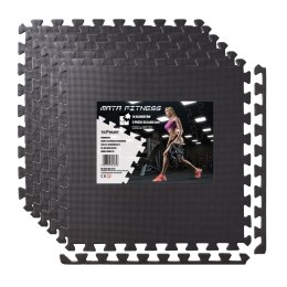 Mata ochronna FITNESS komplet 6 sztuk czarna