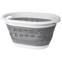 Miska składana owalna OVAL 50 x 37 cm biało-szara 25L COMPACT Miska składana owalna OVAL 50 x 37 cm biało-szara 25L COMPACT
