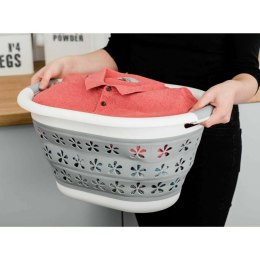 Miska składana owalna OVAL 50 x 37 cm biało-szara 25L COMPACT