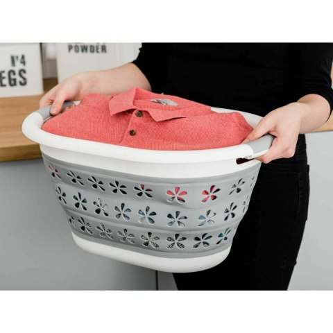 Miska składana owalna OVAL 50 x 37 cm biało-szara 25L COMPACT Miska składana owalna OVAL 50 x 37 cm biało-szara 25L COMPACT