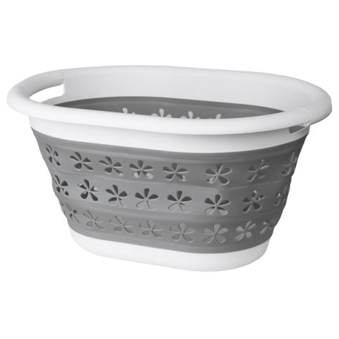 Miska składana owalna OVAL 50 x 37 cm biało-szara 25L COMPACT Miska składana owalna OVAL 50 x 37 cm biało-szara 25L COMPACT