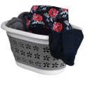 Miska składana owalna OVAL 50 x 37 cm biało-szara 25L COMPACT Miska składana owalna OVAL 50 x 37 cm biało-szara 25L COMPACT
